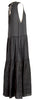 BEAUTY & YOUTH UNITED ARROWS JAPAN. Charcoal Linen Sleeveless Tiered Dress