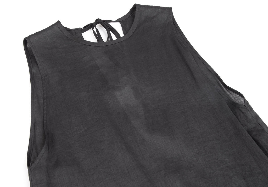 BEAUTY & YOUTH UNITED ARROWS JAPAN. Charcoal Linen Sleeveless Tiered Dress