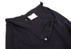 COMME des GARCONS JAPAN. TRICOT. Navy Wool Gabardine Curved Skirt