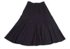 COMME des GARCONS JAPAN. TRICOT. Navy Wool Gabardine Curved Skirt