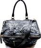 Givenchy Paris. Black Rare Unborn Calf Leather Large Shoulder Bag / Hand Bag