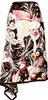 A/T ATSURO TAYAMA JAPAN. Brown, White, Red Bird Printed Asymmetric Skirt