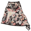 A/T ATSURO TAYAMA JAPAN. Brown, White, Red Bird Printed Asymmetric Skirt