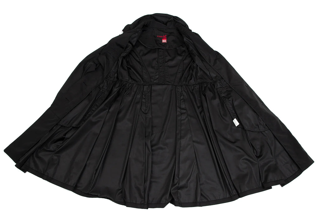 MARITHE + FRANCOIS GIRBAUD Paris. Black Gather Poly Coat