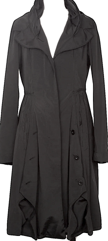 ISSEY MIYAKE JAPAN. zucca Navy Wool Nylon Short Pea Coat