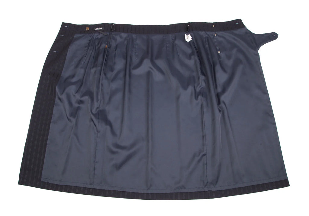 Jean-Paul GAULTIER PARIS. Navy Wool Striped Skirt