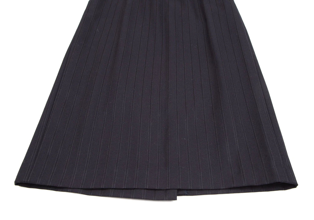 Jean-Paul GAULTIER PARIS. Navy Wool Striped Skirt