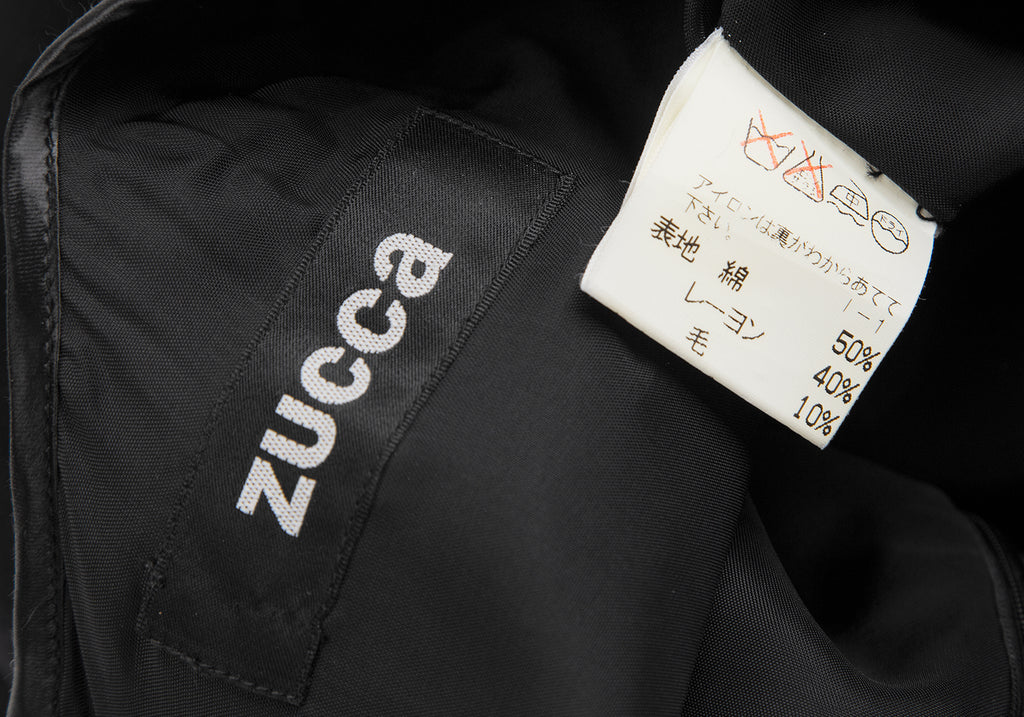Issey Miyake Japan. Zucca. Black Cotton Rayon Sleeveless Belted Dress