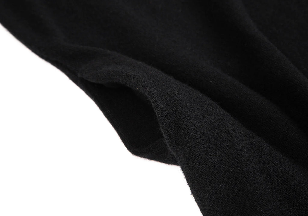 YOHJI YAMAMOTO JAPAN. Y's Black Knit Switching Asymmetry Dress