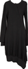 YOHJI YAMAMOTO JAPAN. Y's Black Knit Switching Asymmetry Dress