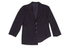 YOHJI YAMAMOTO JAPAN. Y's Wool Hem  Navy Asymmetry Jacket
