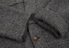 COMME des GARCONS JAPAN. TRICOT. Hooded Metal Button Grey Knit Jacket