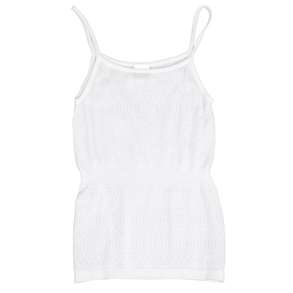 Jean-Paul GAULTIER FEMME. White Logo Broad Stitch Camisole White