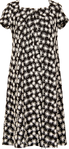 Louis Vuitton Paris. Beiges/Black Accents Silk Vintage Dress