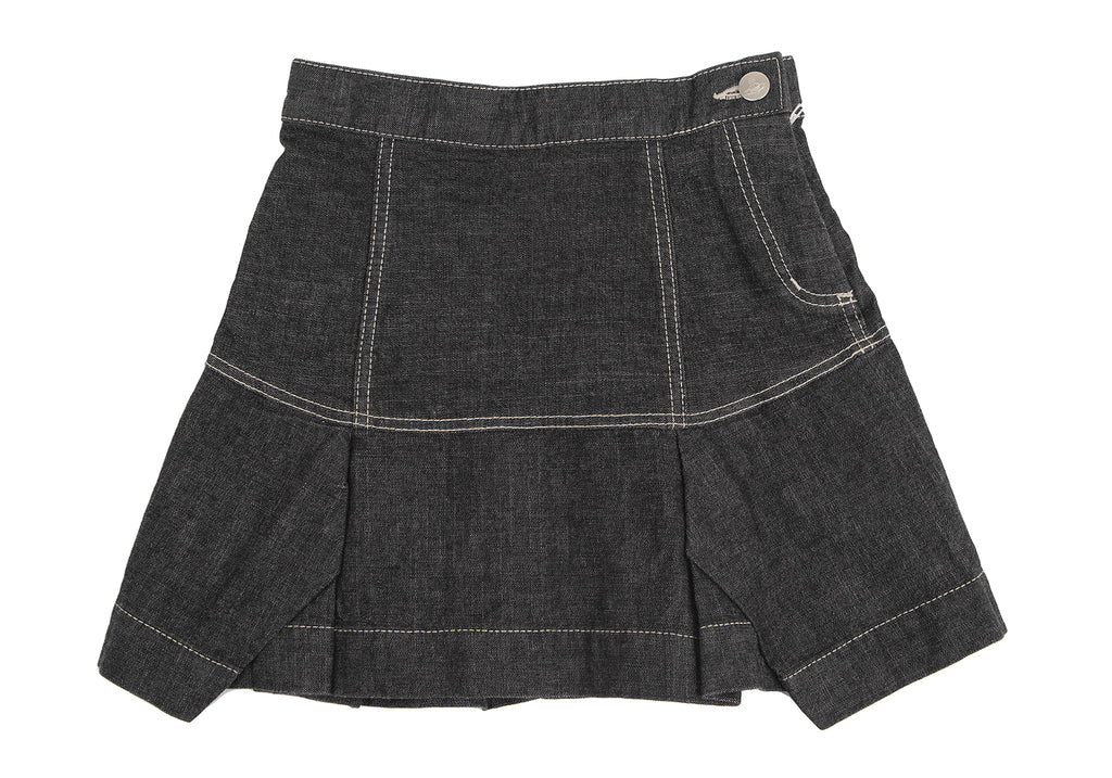Vivienne Westwood UK. Red Label Black Denim Switching Side Zip Skirt