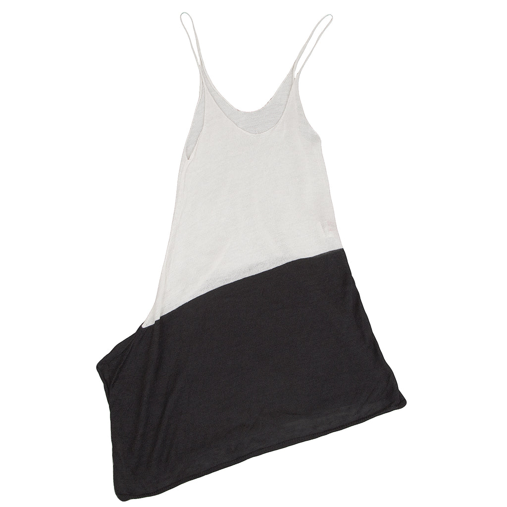 Yohji Yamamoto Japan. Y's Red Label Bi-color Black, White Knit Camisole Overlay Dress