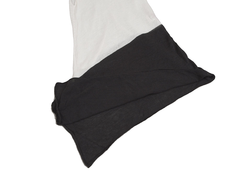 Yohji Yamamoto Japan. Y's Red Label Bi-color Black, White Knit Camisole Overlay Dress