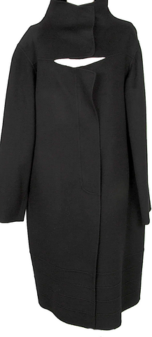 ISSEY MIYAKE JAPAN. zucca Navy Wool Nylon Short Pea Coat