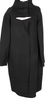 ANTEPRIMA ITALY. Black Wool Cashmere Zip Up Turtleneck Coat
