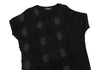 GOMME JAPAN. Black Dot Patch Knit Dress