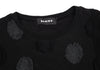 GOMME JAPAN. Black Dot Patch Knit Dress