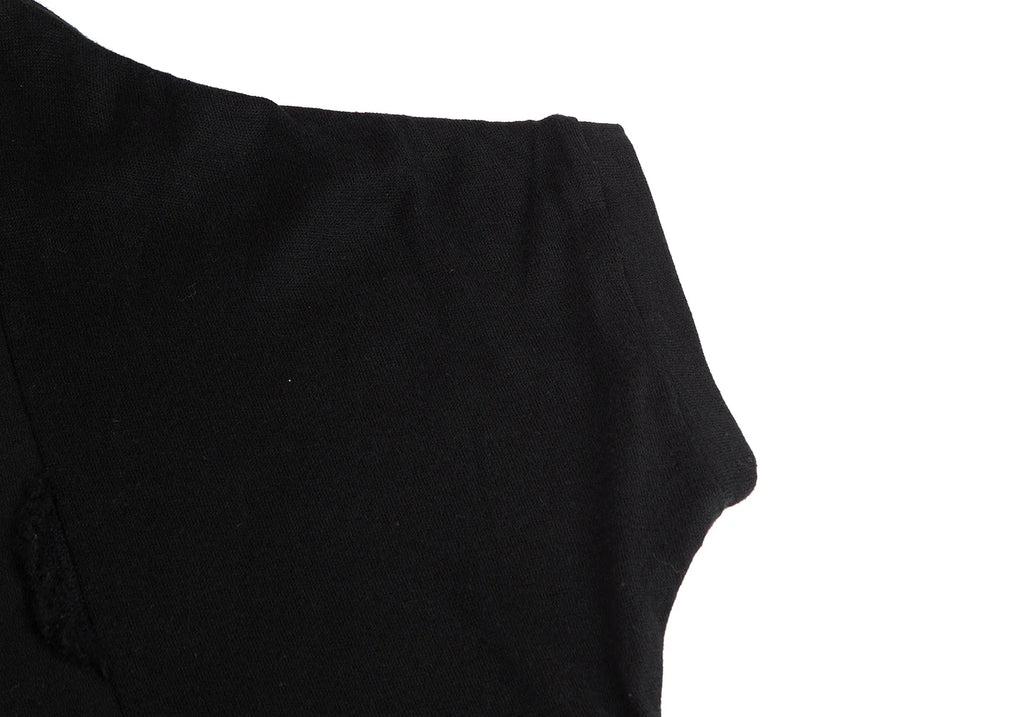 GOMME JAPAN. Black Dot Patch Knit Dress