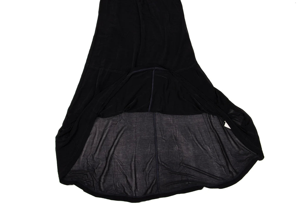 COMME des GARCONS JAPAN. Navy Dyed Semi-Sheer Sleeveless Dress