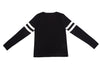 HIROKO KOSHINO JAPAN. Black Acetate Stripe Switching Knit