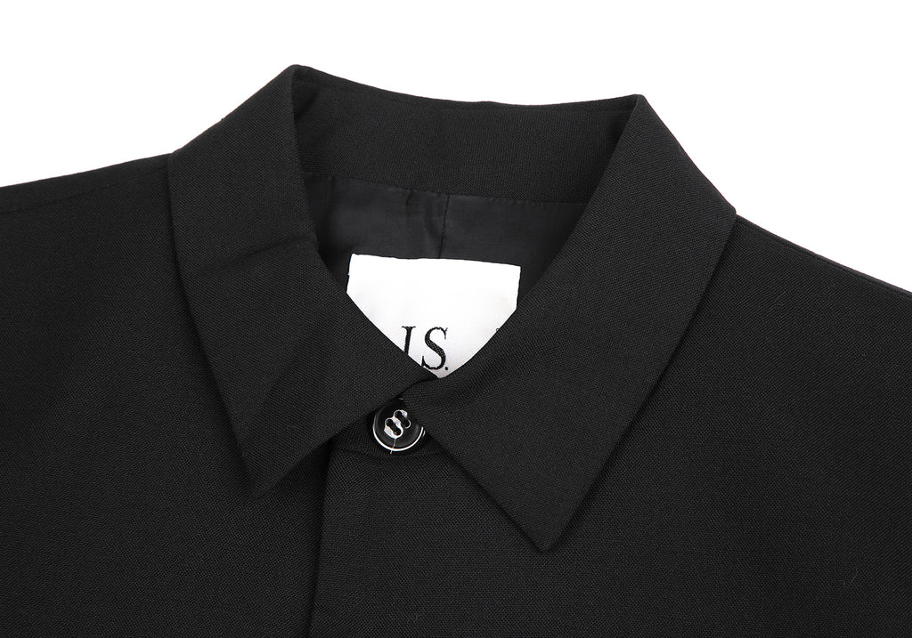 ISSEY MIYAKE JAPAN. sunaokuwahara I.S. Black Switching Wool Toro Jacket