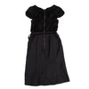 ISSEY MIYAKE JAPAN. EPOCA Black Switching Drape Neck Dress