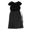ISSEY MIYAKE JAPAN. EPOCA Black Switching Drape Neck Dress
