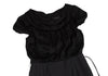 ISSEY MIYAKE JAPAN. EPOCA Black Switching Drape Neck Dress