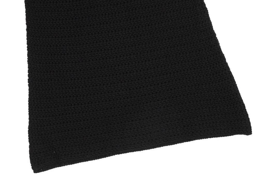 PRADA ITALY. Black Cotton Sleeveless Mesh Dress