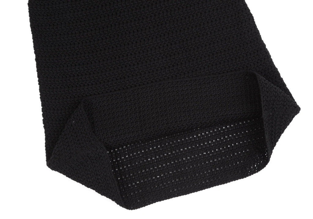 PRADA ITALY. Black Cotton Sleeveless Mesh Dress