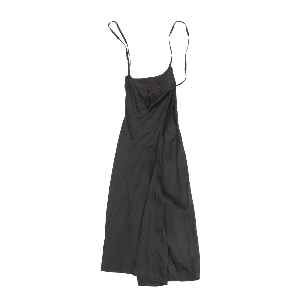 PRADA ITALY. Black Cotton Sleeveless Mesh Dress