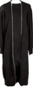 ISSEY MIYAKE JAPAN. zucca. Black Cotton Zipper Front Design Dress