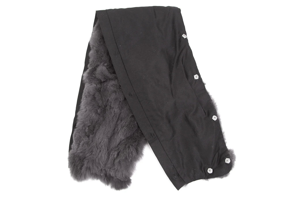 MARITHE + FRANCOIS GIRBAUD PARIS. Grey Rabbit Fur Hoodie Jacket.  MANY MORE FURS AND FAUX FUR IN STORE NOW