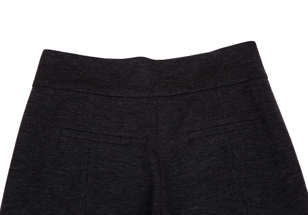 SONIA RYKIEL PARIS. Charcoal Color Wool Sailor Wide Pants