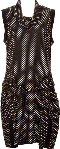 Celine Paris. Phoebe Philo Designed Black Viscose/Acetate Blend Mini Dress