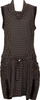 SENSOUNICO JAPAN. Black Dot Printed Belted Sleeveless Dress