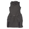 SENSOUNICO JAPAN. Black Dot Printed Belted Sleeveless Dress