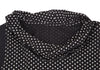 SENSOUNICO JAPAN. Black Dot Printed Belted Sleeveless Dress