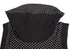 SENSOUNICO JAPAN. Black Dot Printed Belted Sleeveless Dress