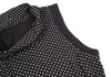SENSOUNICO JAPAN. Black Dot Printed Belted Sleeveless Dress
