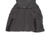 SENSOUNICO JAPAN. Black Dot Printed Belted Sleeveless Dress