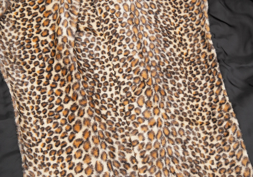 ISSEY MIYAKE JAPAN sunaokuwahara line.  Leopard Lining Black Velor Jacket