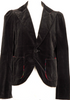 ISSEY MIYAKE JAPAN sunaokuwahara line.  Leopard Lining Black Velor Jacket