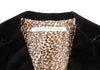ISSEY MIYAKE JAPAN sunaokuwahara line.  Leopard Lining Black Velor Jacket