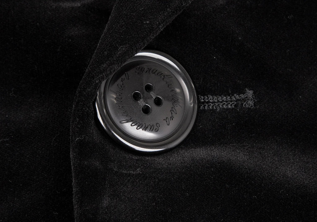 ISSEY MIYAKE JAPAN sunaokuwahara line.  Leopard Lining Black Velor Jacket