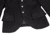 ISSEY MIYAKE JAPAN. Sunaokuwahara Metal Button Black Wool Knit Jacket